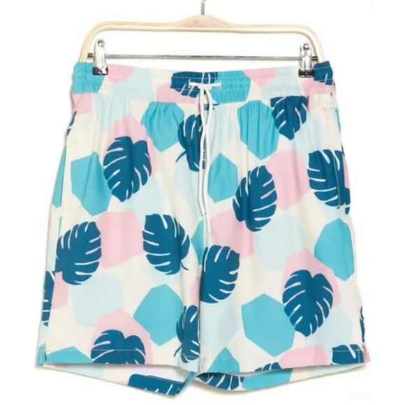Sovereign Code 🌴 Seaglass Leaves Men's Swimming trunks suit  sz L - Picture 3 of 5
